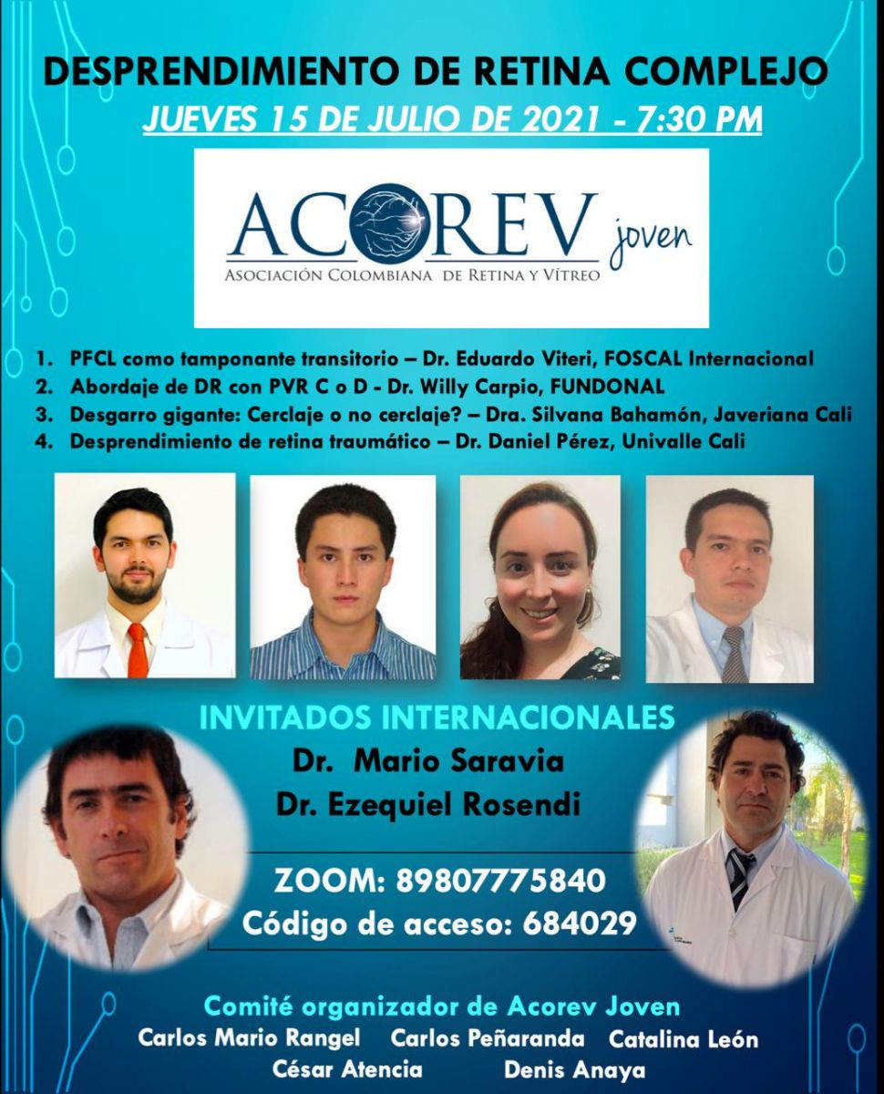 Nueva sesión de Acorev Joven: Desprendimiento de retina complejo